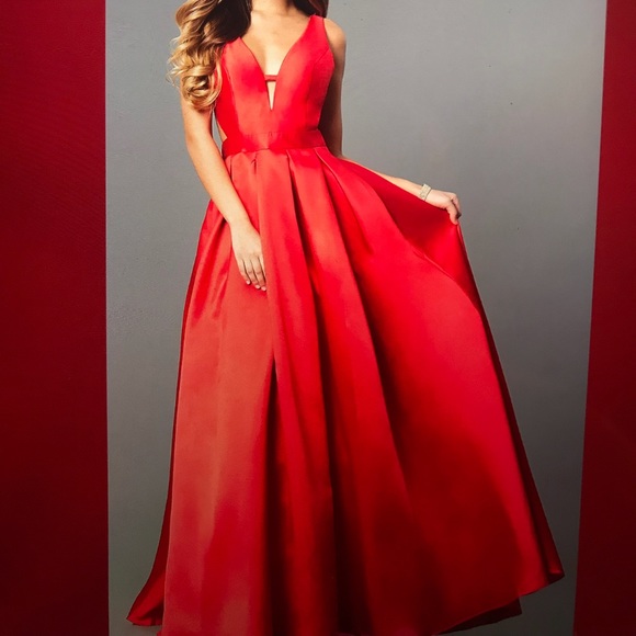 jvn by jovani red dress